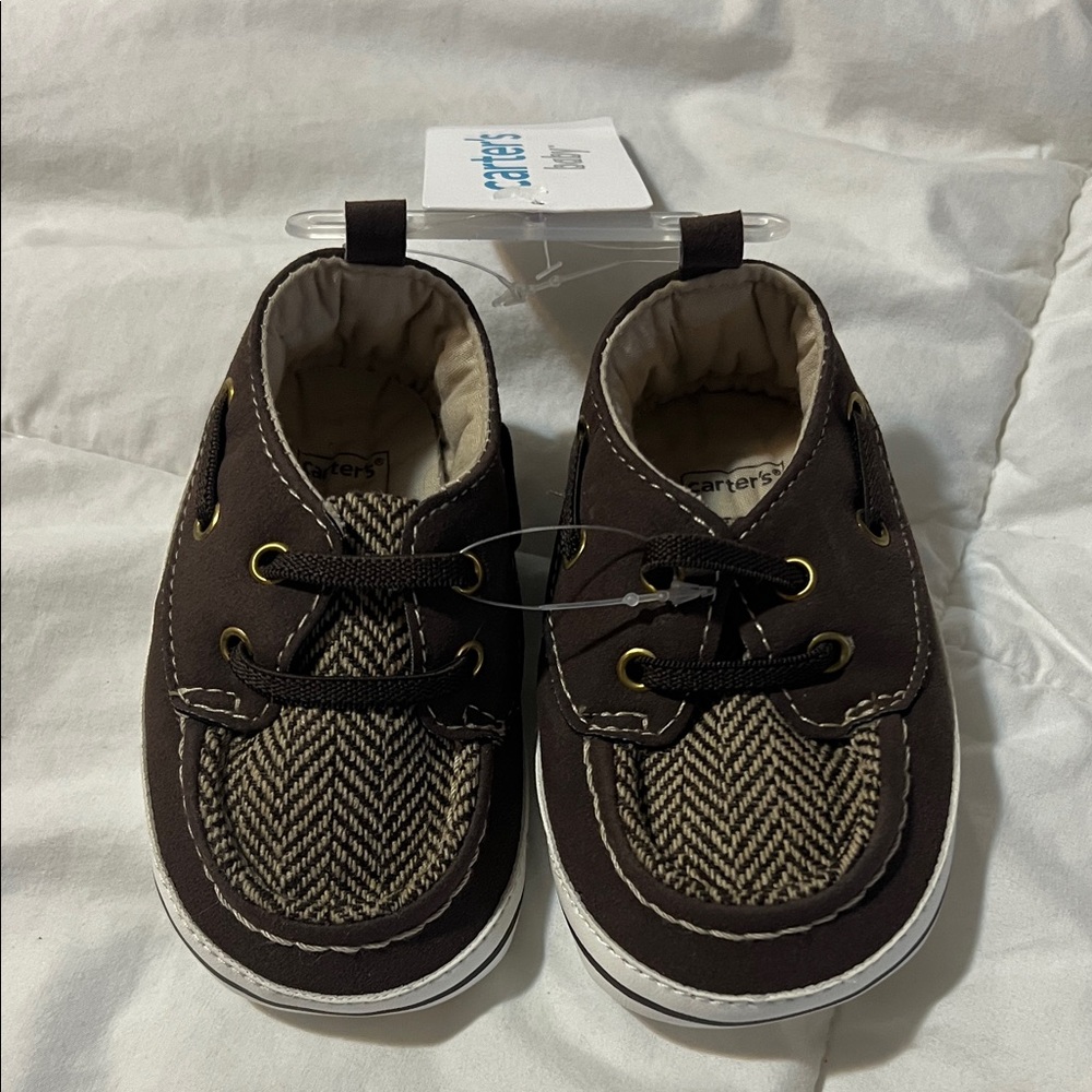 Carter's Brown and Tan Baby Walker Shoes